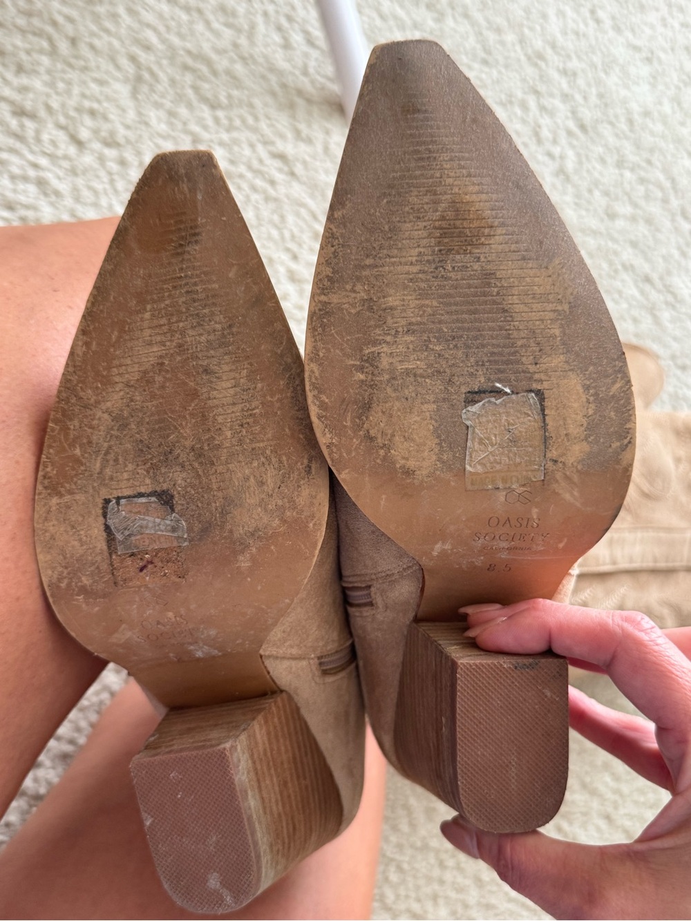 🔹 Taupe Suede Western Cowboy Boots • Women’s 8.5 - Picture 8 of 8